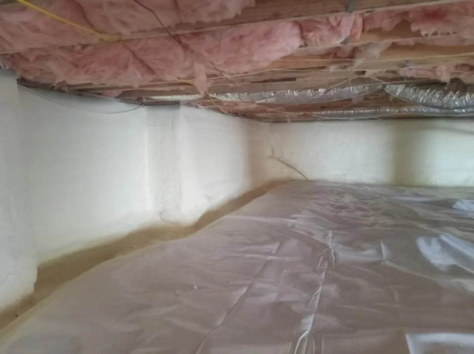 Crawl space encapsulation with closed-cell spray foam for Roof Maintenance in Hot Springs